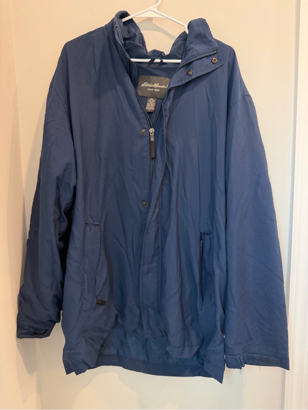 Eddie Bauer Men's Navy Blue Hooded Jacket
